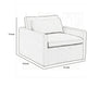 Rick Swivel Accent Chair w Pillow Square Arm Ivory White Upholstery BM324716