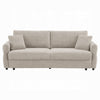 Isy Sofa with Pull Out Sleeper, Removable Cushions, 2 Pillows, Beige