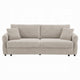 Isy Sofa with Pull Out Sleeper, Removable Cushions, 2 Pillows, Beige