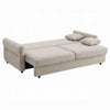 Isy Sofa with Pull Out Sleeper Removable Cushions 2 Pillows Beige BM324717