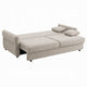 Isy Sofa with Pull Out Sleeper Removable Cushions 2 Pillows Beige BM324717