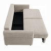 Isy Sofa with Pull Out Sleeper Removable Cushions 2 Pillows Beige BM324717