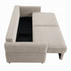 Isy Sofa with Pull Out Sleeper Removable Cushions 2 Pillows Beige BM324717