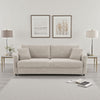 Isy Sofa with Pull Out Sleeper, Removable Cushions, 2 Pillows, Beige