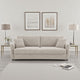 Isy Sofa with Pull Out Sleeper, Removable Cushions, 2 Pillows, Beige