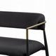 Vonn Bench Open Padded Back and Black Upholstery Wood Metal Frame BM324719