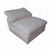 Shar Modular Armless Chair, Pillow Top Cushions, Ivory Linen Fabric