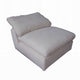Shar Modular Armless Chair, Pillow Top Cushions, Ivory Linen Fabric