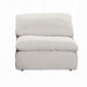 Shar Modular Armless Chair Pillow Top Cushions Ivory Linen Fabric BM324727