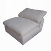 Shar Modular Armless Chair Pillow Top Cushions Ivory Linen Fabric BM324727