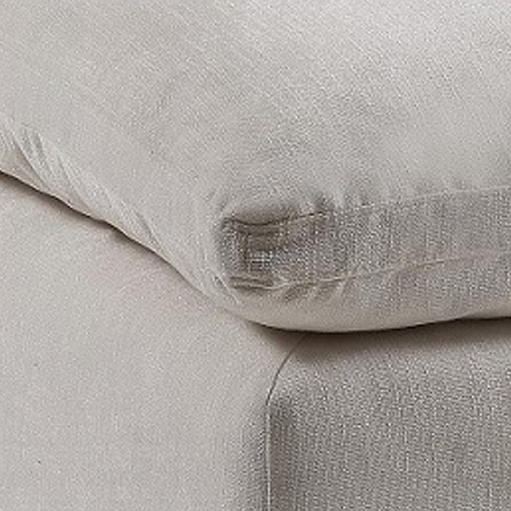 Shar Modular Ottoman Pillow Top Cushion Plush Ivory Linen Fabric BM324728