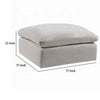 Shar Modular Ottoman Pillow Top Cushion Plush Ivory Linen Fabric BM324728