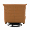 Taon Swivel Glider Manual Recliner Chair Tufted Orange Chenille BM324729