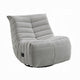 Taon Swivel Glider Manual Recliner Chair, Tufted Light Gray Chenille