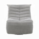Taon Swivel Glider Manual Recliner Chair Tufted Light Gray Chenille BM324730