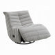 Taon Swivel Glider Manual Recliner Chair Tufted Light Gray Chenille BM324730