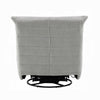 Taon Swivel Glider Manual Recliner Chair Tufted Light Gray Chenille BM324730