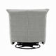 Taon Swivel Glider Manual Recliner Chair Tufted Light Gray Chenille BM324730