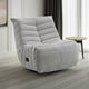 Taon Swivel Glider Manual Recliner Chair, Tufted Light Gray Chenille