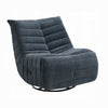 Taon Swivel Glider Manual Recliner Chair, Tufted Dark Gray Chenille