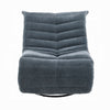 Taon Swivel Glider Manual Recliner Chair Tufted Dark Gray Chenille BM324731