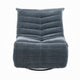 Taon Swivel Glider Manual Recliner Chair Tufted Dark Gray Chenille BM324731