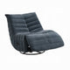 Taon Swivel Glider Manual Recliner Chair Tufted Dark Gray Chenille BM324731