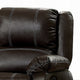 Zuru Motion Manual Recliner Loveseat Pillow Top Brown Faux Leather BM324733