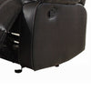 Zuru Motion Manual Rocker Recliner Chair Plush Black Faux Leather BM324735