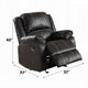 Zuru Motion Manual Rocker Recliner Chair Plush Black Faux Leather BM324735