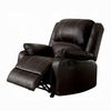 Zuru Motion Manual Rocker Recliner Chair Plush Brown Faux Leather BM324736