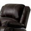 Zuru Motion Manual Rocker Recliner Chair Plush Brown Faux Leather BM324736