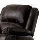 Zuru Motion Manual Rocker Recliner Chair Plush Brown Faux Leather BM324736