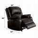 Zuru Motion Manual Rocker Recliner Chair Plush Brown Faux Leather BM324736
