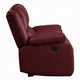 Zuru Motion Manual Rocker Recliner Chair Plush Dark Red Faux Leather BM324737