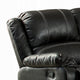 Zuru Motion Manual Recliner Sofa 3 Seater Plush Black Faux Leather BM324738