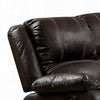 Zuru Motion Manual Recliner Sofa 3 Seater Plush Brown Faux Leather BM324739