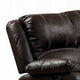 Zuru Motion Manual Recliner Sofa 3 Seater Plush Brown Faux Leather BM324739