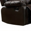 Zuru Motion Manual Recliner Sofa 3 Seater Plush Brown Faux Leather BM324739