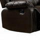 Zuru Motion Manual Recliner Sofa 3 Seater Plush Brown Faux Leather BM324739