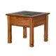 Marv Side End Table w Drawer 26’’ Square Slate Inlay Top Brown Wood BM324745