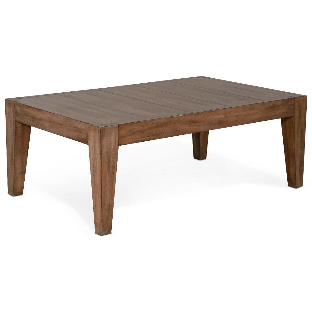 Yael Coffee Table Tapered Legs 48’’ Rectangular Top Light Brown Wood BM324747