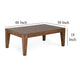 Yael Coffee Table Tapered Legs 48’’ Rectangular Top Light Brown Wood BM324747