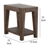 Yael Accent Side Table Tapered Legs 25 Inch Rectangular Brown BM324748