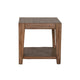 Yael Side End Table Tapered Legs 24’’ Square Top Light Brown Wood BM324749