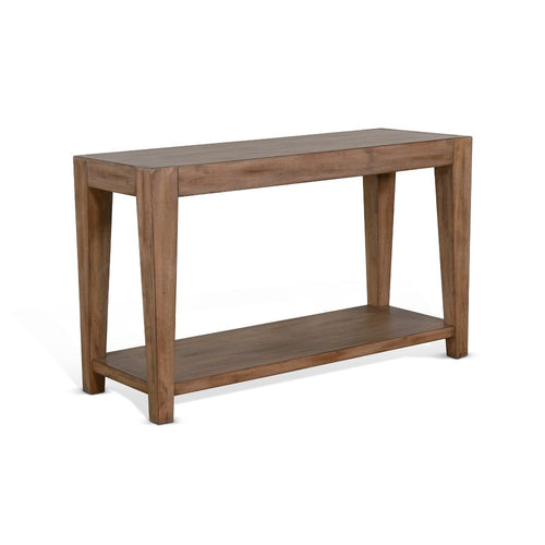 Yael Sofa Table, Tapered Legs, 50" Rectangular Top, Light Brown Wood