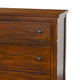 Odell Wide Dresser 6 Drawers Rustic Dark Brown Solid Wood BM324763