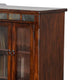 Odell Bookcase Cabinet 4 Beehive Glass Doors Slate Inlay Dark Brown BM324768