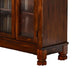Odell Bookcase Cabinet 4 Beehive Glass Doors Slate Inlay Dark Brown BM324768