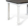 Zena Writing Desk Classic White Turned Legs 56’’ Rectangular Brown Top BM324772